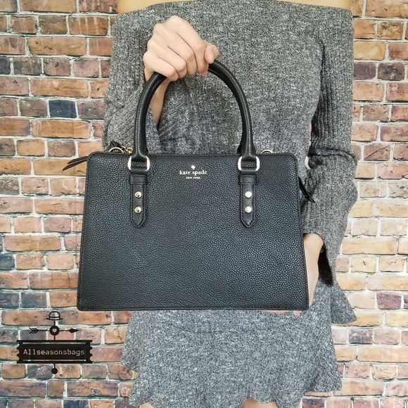 Kate spade lise mulberry street black satchel bag - Picture 3 of 7